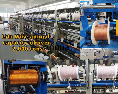 2UDTC-H Flat Litz Wire Manufacturer Profiled 2.0*1.3mm Silk Covered Copper