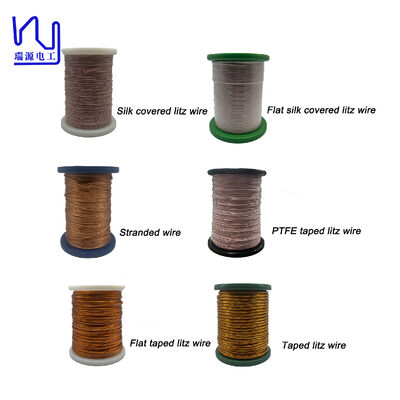0.10x200 Red Polyester Yarn Silk Covered Litz Wire