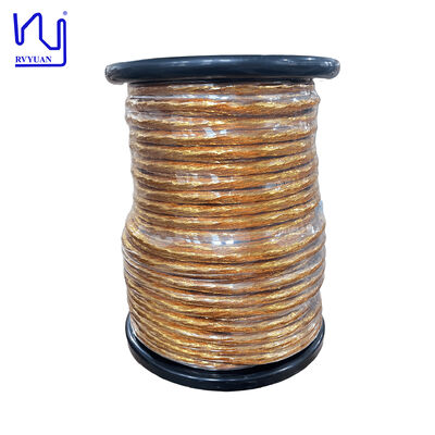 2UEW-F-PI Fil de Litz Rubané 0.32mmx528 Brins Fil de Litz en Cuivre avec Haute Tension de Claquage pour Véhicules Électriques